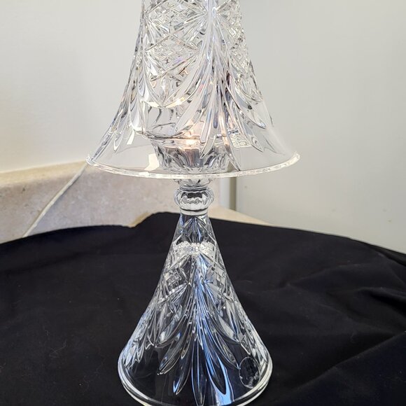 VINTAGE 24% LEAD CRYSTAL TEA LIGHT LAMP - Picture 13 of 14